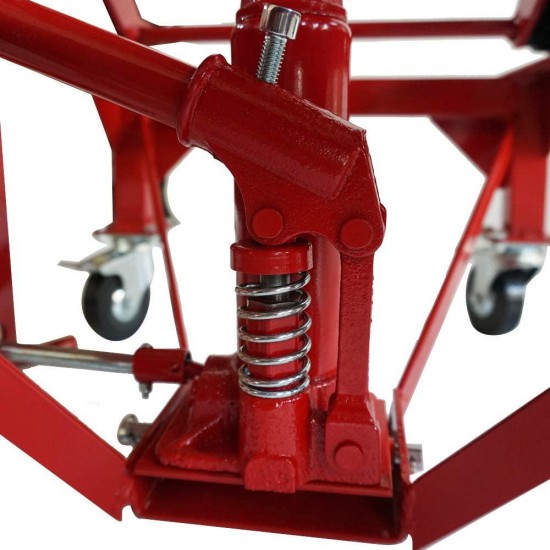 BEMOFRLAY 300lbs Hydraulic Motorcycle Scissor Lift Jack Repair Tools with Foot Step Wheels for Motorbike Dirt Bikes