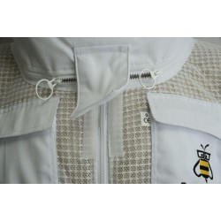 FVSG Three Layer Bee Keeper Protection Suit with Free Gloves, Sting Proof, Profession Choice, Ultra Ventilated (Large)