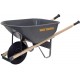 True Temper R6FF25 6 Cu. Ft Steel Tray Wheelbarrow, 6-Cubic Foot Capacity, Gray