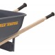 True Temper R6FF25 6 Cu. Ft Steel Tray Wheelbarrow, 6-Cubic Foot Capacity, Gray