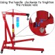 HTTMT- Engine Motor Hoist Cherry Garage Lifting Picker Crane Lift 4000 lb Capacity Red Cherry Picker Jack Engine Hoist With Hook [P/N: ET-CAR-FIX005-2T-RED]