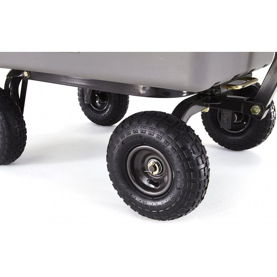 Gorilla Carts Poly Garden Dump Cart with Steel Frame and 10