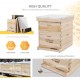 VIVOHOME Wooden 20 Frames Langstroth Honey Bee Hive Box with Metal Roof