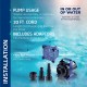 Alpine Corporation Alpine PAL3100 Cyclone Pond Pump-3100 Fountains, Waterfalls, and Water Circulation Pump, 3100 GPH, Black