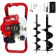 ECO LLC 52cc 2.4HP Gas Powered Post Hole Digger with TWO Earth Auger Drill Bit 6