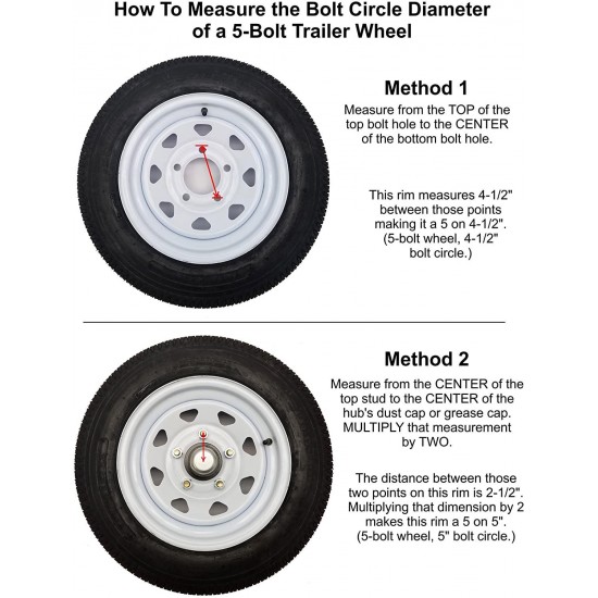 Rigid Hitch Pair of 5-Bolt on 5 Inch Hub Assembly (AKSQ-350055) Includes (2) Square Stock 1-3/8 Inch to 1-1/16 Inch Tapered Spindles & Bearings