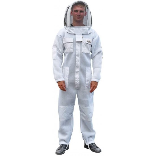 OZ ARMOUR Beekeeping Suit Ventilated Air Mesh with Fencing & Round Brim Hat (Medium)