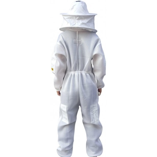 OZ ARMOUR Beekeeping Suit Ventilated Air Mesh with Fencing & Round Brim Hat (Medium)