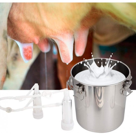 KSTE Domestic Electric Adjustable Speed Milking Machine Cow Goat Sheep Milker 5L(Sheep US Plug)