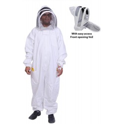 BeeAttire Bee Suit with Easy Access Veil Cotton Thick Sting-Less Protection Pro Beekeeper Suit Beekeeper Costume Adult bee Keeper Costume Beekeeping Suit bee Keeper Suit YKK Zippers (3XL)