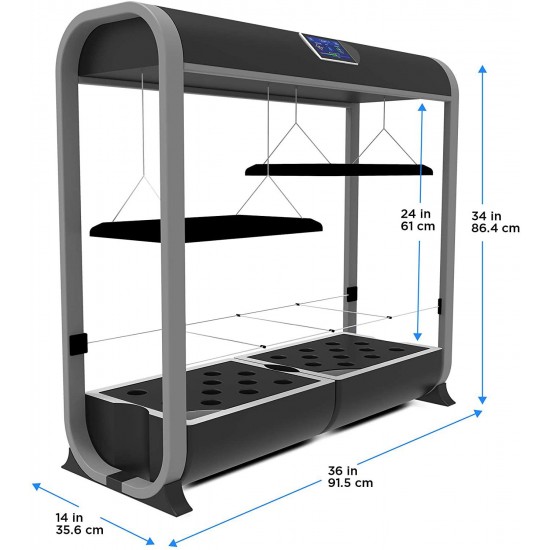 AeroGarden Farm 24Plus, w/Salad Bar Seed Kit, Black