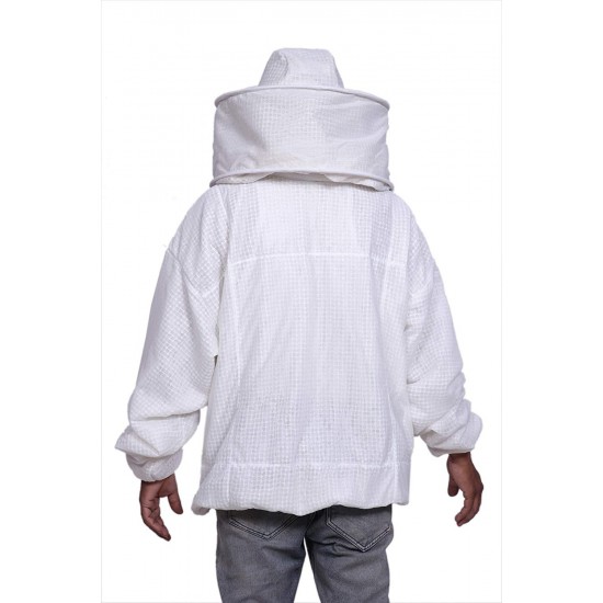 BEEATTIRE Ventilated Bee Jacket Round Hood - 3 Layer Mesh Ultra Vented Beekeeping Jacket Ventilated Beekeeper Jacket (5XL)