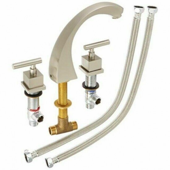 Kingston Brass Claremont Satin Nickel Roman Tub Filler Faucet W/valve KS4368CQL