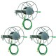 Yard Butler 100 Foot Wall Mounted Swivel Steel Garden Hose Reel (3 Pack)