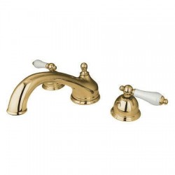 Kingston Brass KS3352PL Vintage Roman Tub Filler With Porcelain Lever