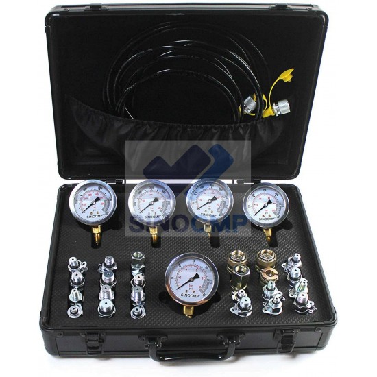 5 Gauge 24 Couplings Hydraulic Pressure Test Kit Quick Connector for CAT Komatsu