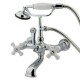 Kingston Brass Chrome Wall Mount Clawfoot Tub Faucet W Hand Shower CC560T1