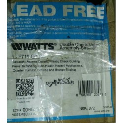 Watts Lf719-qt-s Double Check Valve Watts719 1/2in FNPT