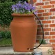 FCMP Outdoors Urn Style 45 Gallon Rain Barrel with Planter and Hose (2 Pack)