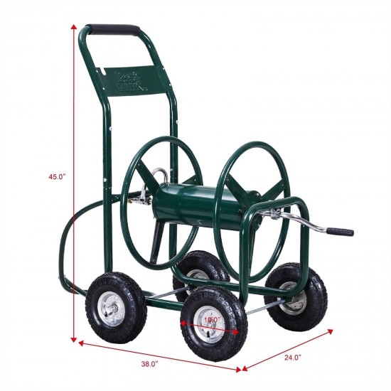 Garden Water Hose Reel Cart Yard Planting Waterpipe Storage Holder Portable