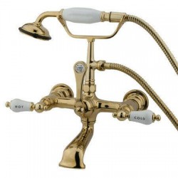 Kingston Brass Wall Mount Clawfoot Tub Filler With Hand Shower CC555T2