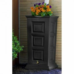 55 Gallon Colonial Rain Barrel Flower Pot Planter Outdoor Water Storage Collect