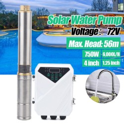 4 inch 72V Solar Water Pump Kit Submersible Deep Bore Well Pump +MPPT Controller