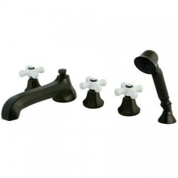 Kingston Brass KS43055PX Roman Tub Filler With Hand Shower Oil Rubbed Bronze