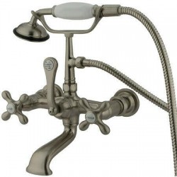 Kingston Brass Wall Mount Clawfoot Tub Filler With Hand Shower CC557T8