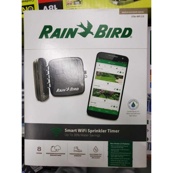 RAIN BIRD Smart WiFi Sprinkler Timer ST8o-WiFi 2.0 - 8 Zone AU Stock Fast Ship