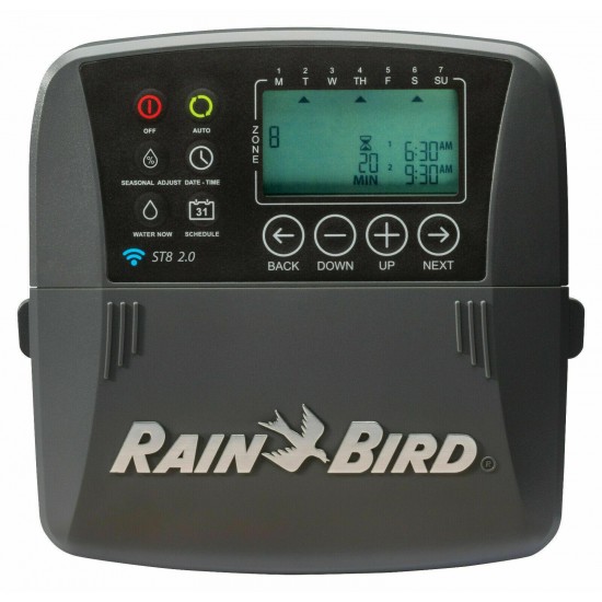 RAIN BIRD Smart WiFi Sprinkler Timer ST8o-WiFi 2.0 - 8 Zone AU Stock Fast Ship