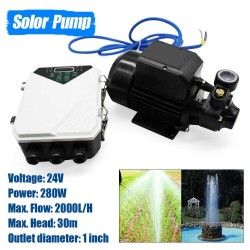 Solar Above-Ground Vortex Water Pump 24V DC, Brushless DC Motor,30m Head,2000L/H