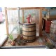 Whiskey Barrel Rain Barrel c/ Red Pitcher Pump-Flex Fit Diverter-FREE SHIPPING