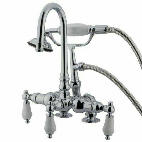 Kingston Brass CC16T1 Deck Mount Clawfoot Tub Filler Polished Chrome