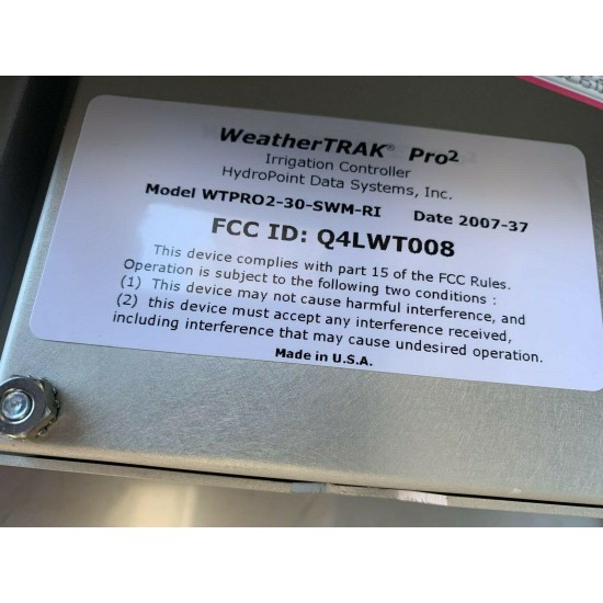 HydroPoint WeatherTRAK ET Pro2 Commercial Grade Smart Irrigation Controller