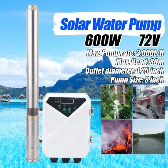 Farm& Ranch Submersible Deep Well Water Pump Irrigation MPPT Controller 72V 600W