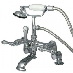 Kingston Brass Chrome Deck Mount Clawfoot Tub Faucet W Hand Shower CC652T1