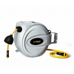 Retractable Hose Reel 100 ft x 1/2” - Brass Fittings, Super Heavy Duty, 3 Layer