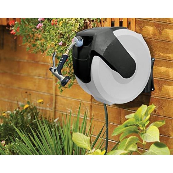 AMES 2416500 NeverLeak AutoWinder Retractable Wall Mount Hose Reel