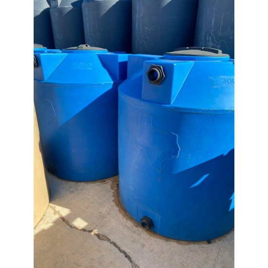 EMERGENCY WATER STORAGE 300 Gallon Water Tank - Valor Plastics - BLUE