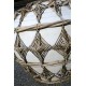 XL Antique Storage Pot Barrel Planter  Geometric Bamboo Decorative Netting