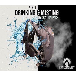 PCS 2-n-1 Drinking & Misting System; Just Add Water Pack Small - Large Gray