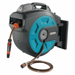 Gardena Comfort 115 Foot Wall Mounted Motorized Automatic Rechargeable Hose Box