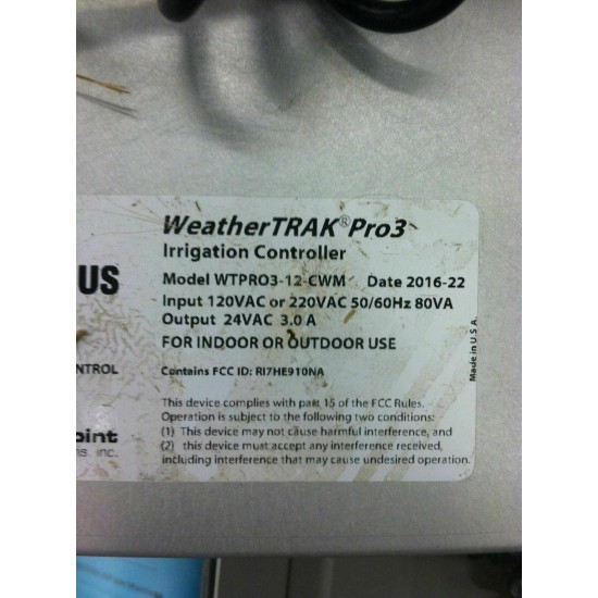 HYDROPOINT DATA SYSTEMS with WEATHER TRAK ET PRO3 / WTPRO3-12-CWM