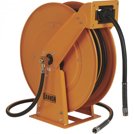 Bannon Heavy-Duty Steel Hose Reel with 3/4in. Dia. x 100ft.L Hose