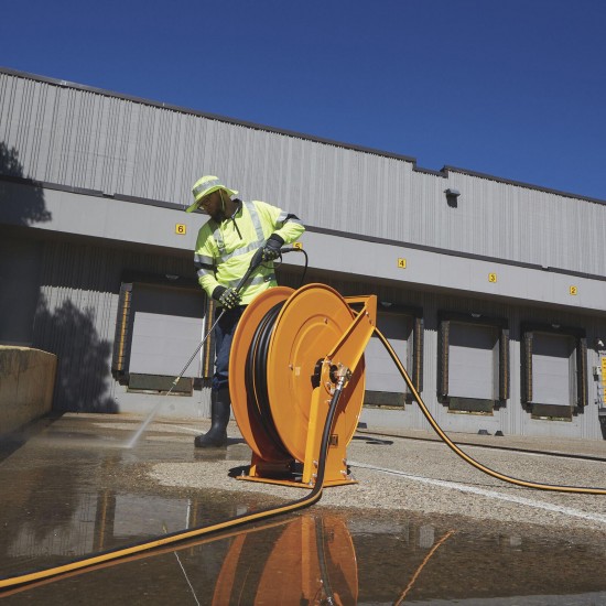 Bannon Heavy-Duty Steel Hose Reel with 3/4in. Dia. x 100ft.L Hose