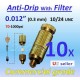 Brass / Ceramic Misting Nozzle Anti-Drip + Filter 0.012