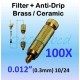 Brass / Ceramic Misting Nozzle Anti-Drip + Filter 0.012