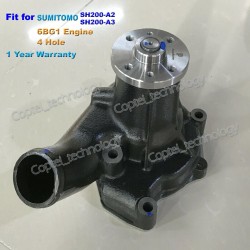 Water Pump 4 Hole Fit for ISUZU 6BG1 Engine SUMITOMO SH200-A2 SH200-A3 Excavator