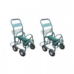 Liberty Garden Products 4 Wheel Hose Reel Cart Holds up to 350 Feet (2 Pack)